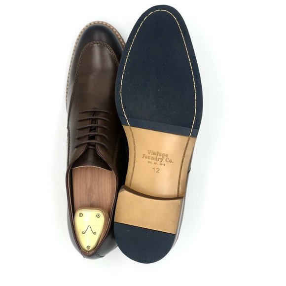 Vintage Foundry‎ Co Mens Cole Oxford Shoes Brown Apron Toe Lace Up Leather 12 main image 5